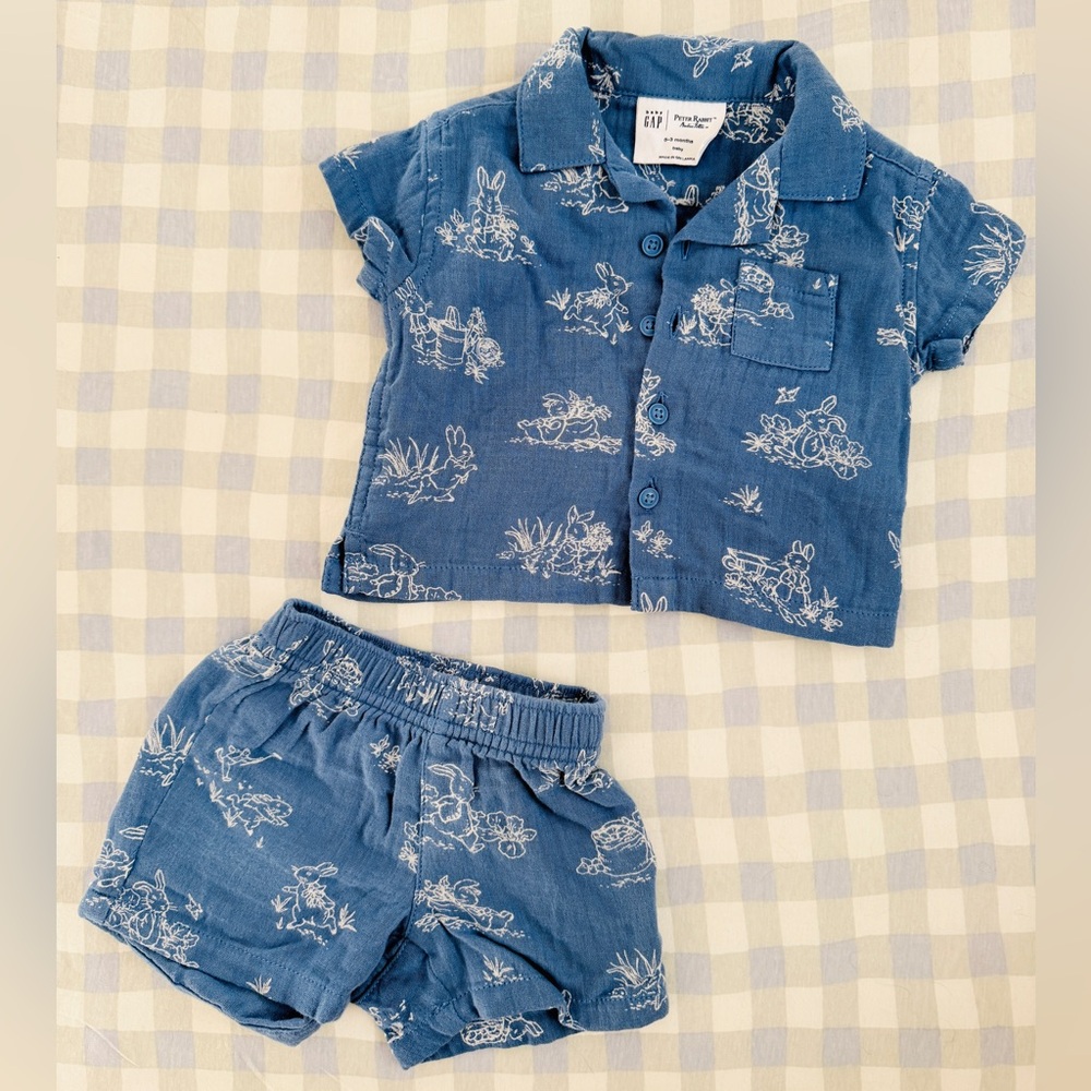 NWOT Baby GAP x Peter Rabbit Matching Set 0-3 months